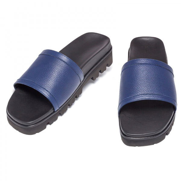 Guido Maggi Cancun Full Grain Sandals Blue Textured