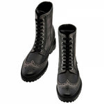 Guido Maggi Carnaby Aged Look Leather Boots Black