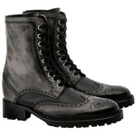Guido Maggi Carnaby Aged Look Leather Boots Black