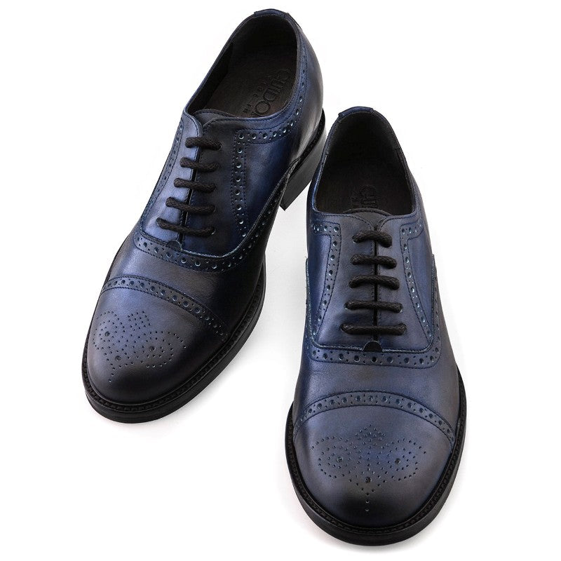 Guido Maggi Catania Full Grain Shoes Blue Burnished