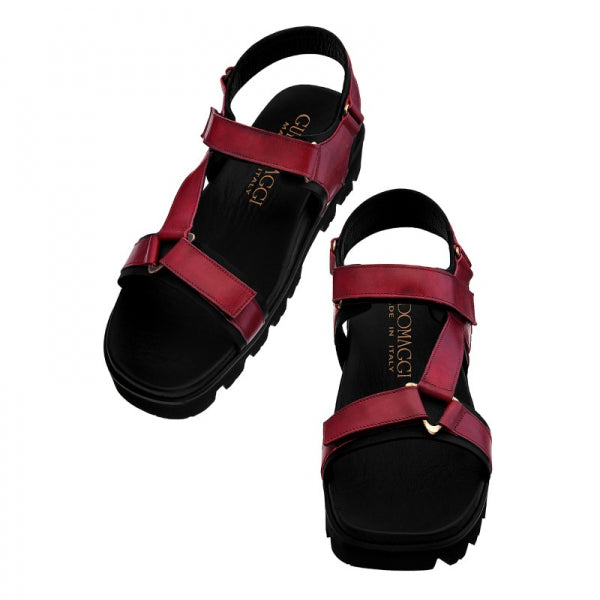 Guido Maggi Cayman Full Grain Sandals Red
