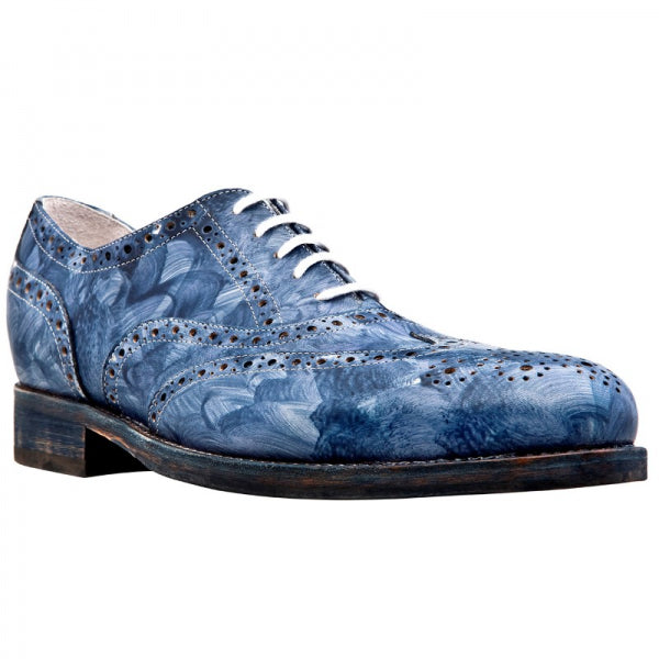 Guido Maggi Cezanne Hand Painted Full Grain Shoes Blue