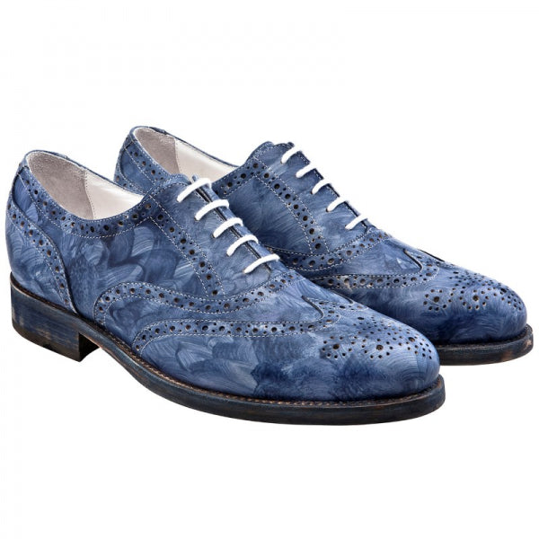Guido Maggi Cezanne Hand Painted Full Grain Shoes Blue