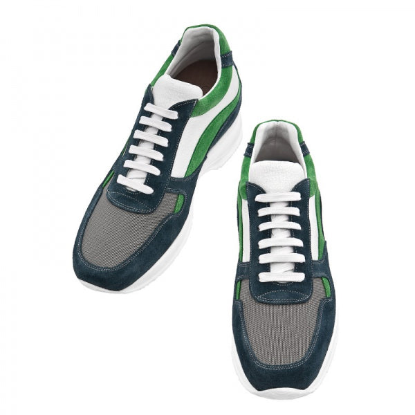Guido Maggi Charlotte Calf Leather Shoes White and Green Suede