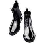 Guido Maggi Chelsea Black Calfskin Boots Shiny Black