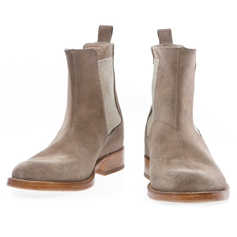 Guido Maggi Chelsea Calf Leather Boots Mustard Yellow Suede