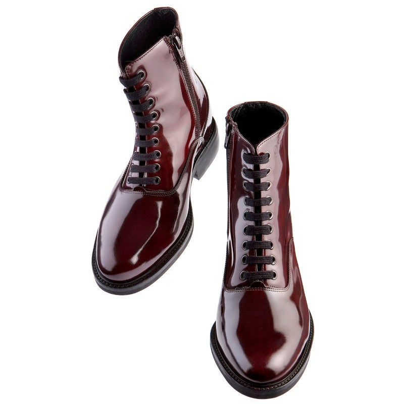 Guido Maggi Chiara Full Grain Boots Bordeaux Shiny Burnished