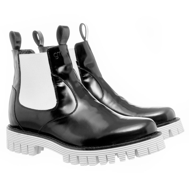 Guido Maggi China Full Grain Boots Black And White