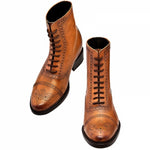 Guido Maggi Cognac Full Grain Boots Light Burnished Cognac