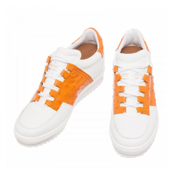 Guido Maggi Collins Avenue Full Grain Shoes White and Orange Shades
