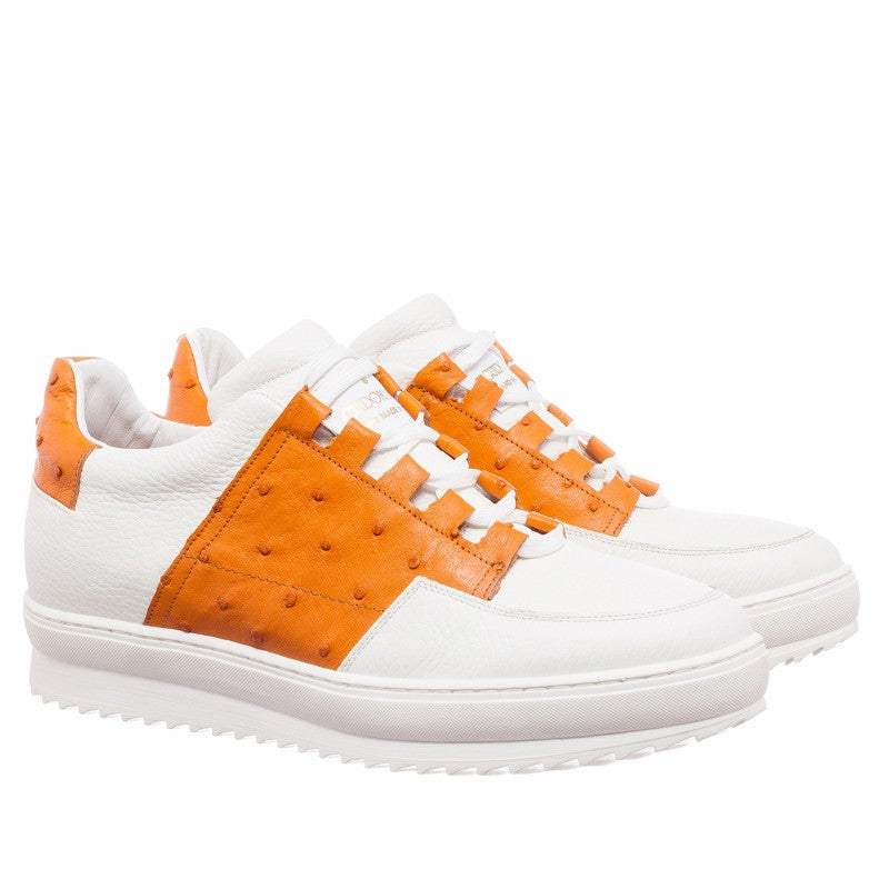Guido Maggi Collins Avenue Full Grain Shoes White and Orange Shades