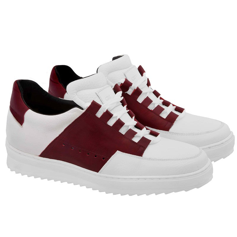 Guido Maggi Colosseum Full Grain Shoes White and Red