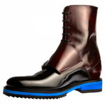Guido Maggi Dublin Calfskin Boots Shiny Bordeaux and Black