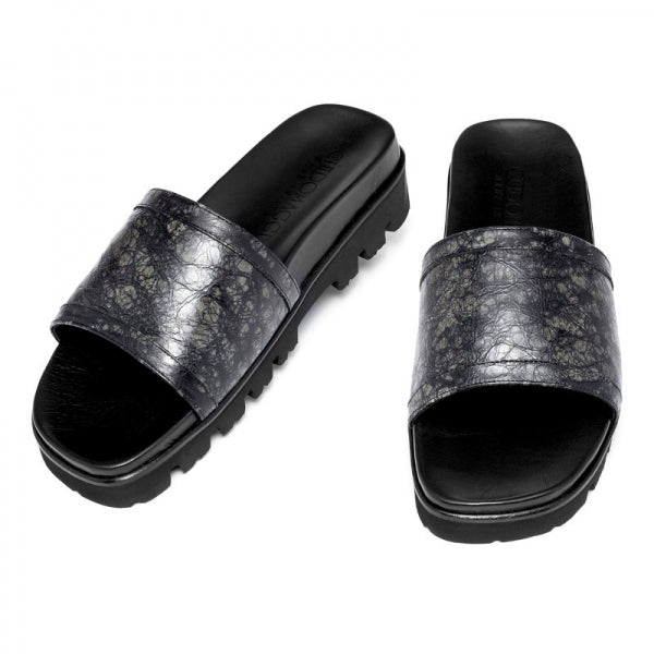 Guido Maggi Forte dei Marmi Full Grain Sandals Black