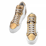 Guido Maggi France Full Grain Shoes White and Golden