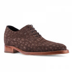 Guido Maggi Ibiza Baby Crocodile Suede Shoes Brown