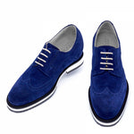 Guido Maggi Iceland Suede Calfskin Shoes Navy Blue