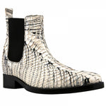 Guido Maggi Johannesburg Genuine Python Leather Boots White