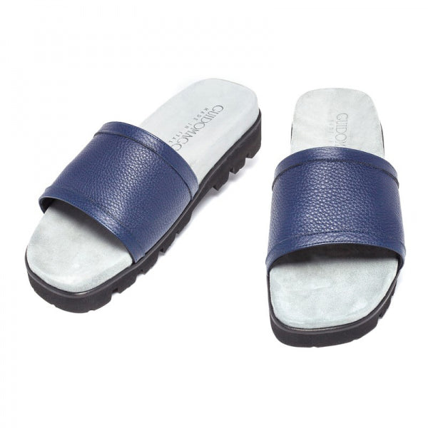 Guido Maggi Key Islands Full Grain Sandals Blue Textured