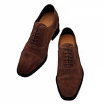 Guido Maggi Liverpool Suede Calf Leather Shoes Dark Brown
