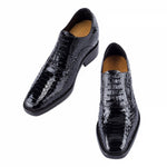 Guido Maggi Madagascar Python Patent Leather Shoes Black