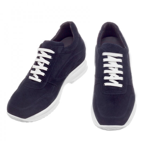 Guido Maggi Malaga Calf Leather Shoes Navy Blue Suede