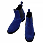 Guido Maggi Manchester Calf Leather Boots Blue Navy Suede