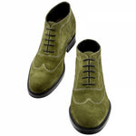 Guido Maggi Mayfair Calf Leather Boots Green Suede