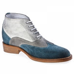 Guido Maggi Miami Organic Cotton Boots White Grey and Blue
