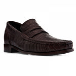 Guido Maggi Monte Carlo Baby Crocodile Leather Shoes Dark Brown