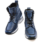 Guido Maggi Moscow Full Grain Shoes Blue Textured