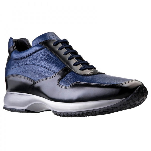 Guido Maggi Munich Full Grain Shoes Blue Textured