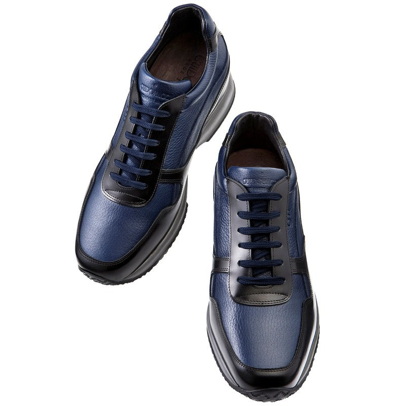Guido Maggi Munich Full Grain Shoes Blue Textured