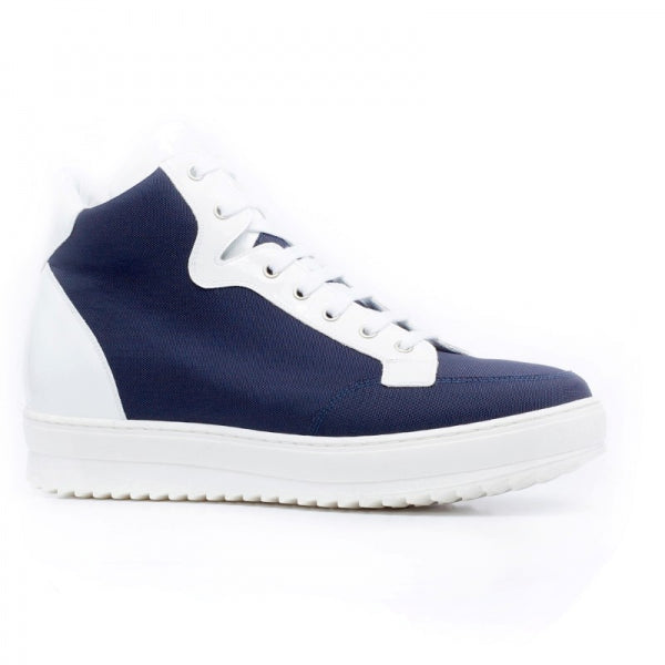 Guido Maggi Mykonos Technical Fabric Shoes Navy Blue and Shiny White