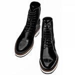 Guido Maggi Nevada Calfskin Boots Shiny Black