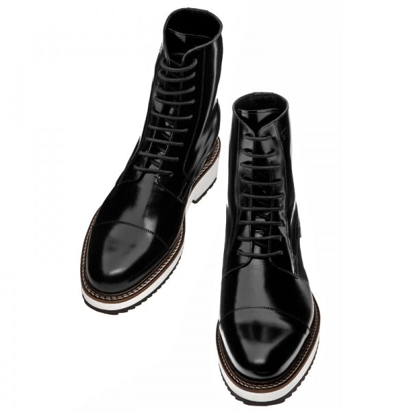 Guido Maggi Nevada Calfskin Boots Shiny Black
