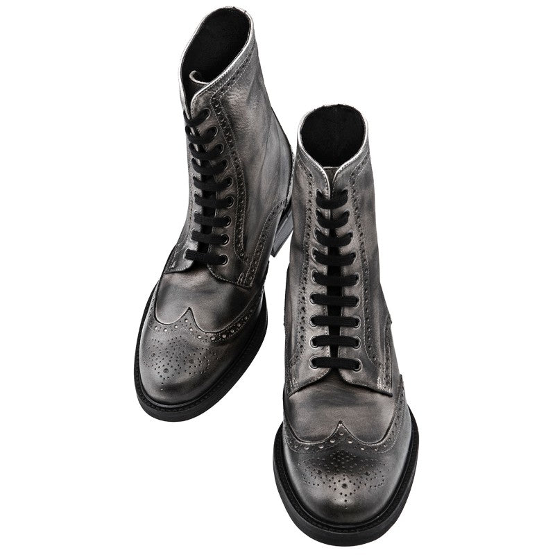 Guido Maggi New York Full Grain Boots Grey Burnished