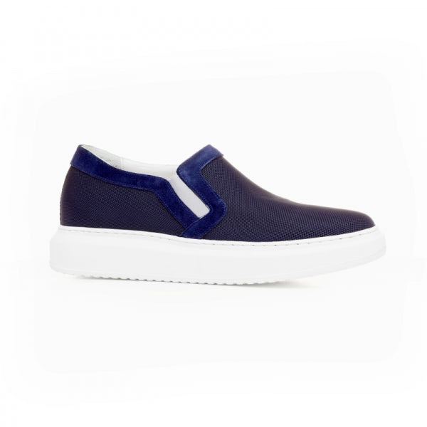 Guido Maggi New Zealand Calf Leather Shoes Navy Blue Suede