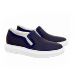 Guido Maggi New Zealand Calf Leather Shoes Navy Blue Suede