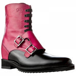 Guido Maggi Osaka Calf Skin Boots Shiny Fuchsia and Black