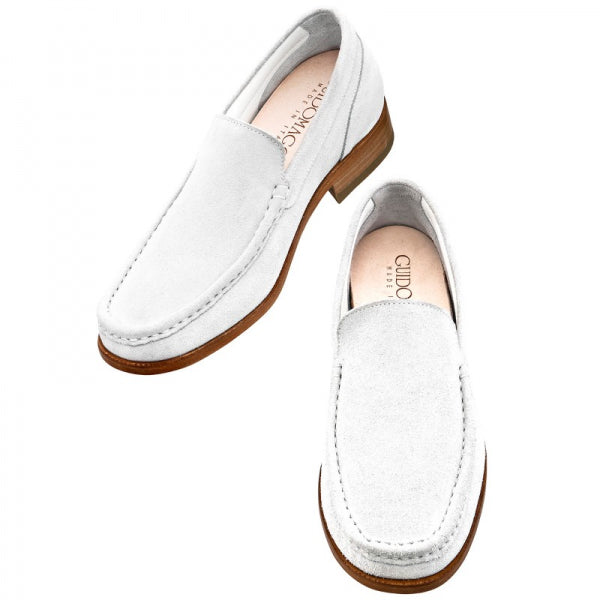 Guido Maggi Panama Calf Leather Shoes White Suede