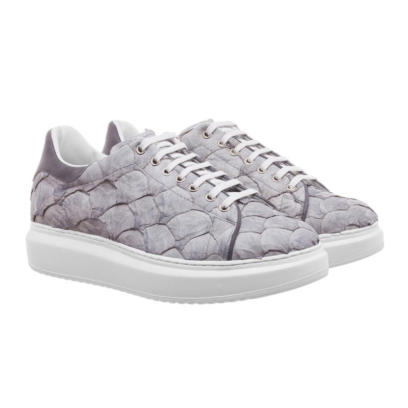Guido Maggi Pitti Piracucu Leather Skin Shoes Grey
