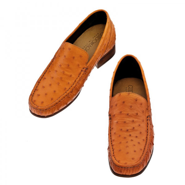 Guido Maggi Port Elizabeth South African Ostrich Leather Shoes Brown