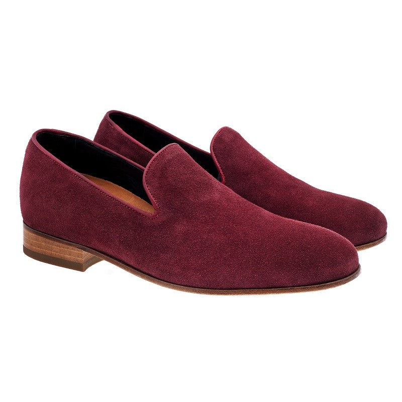 Guido Maggi Porto Cervo Calf Leather Shoes Burgundy Suede