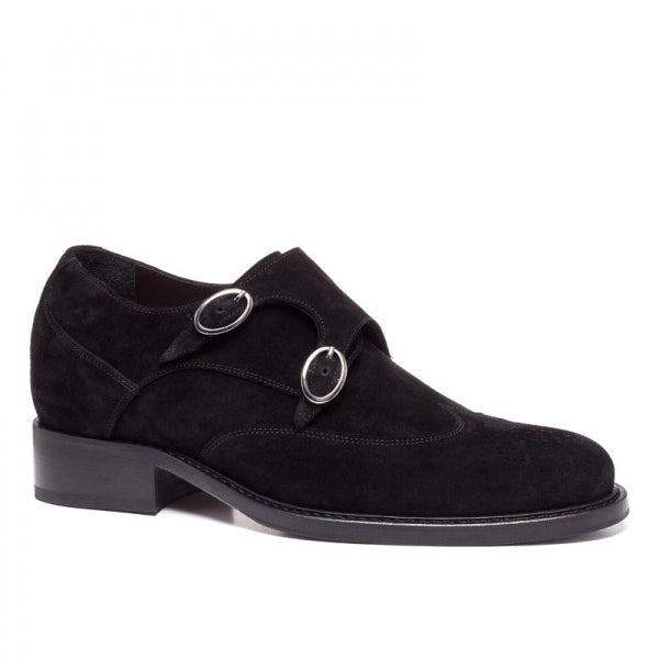 Guido Maggi Post Street Suede Calfskin Shoes Dark Brown