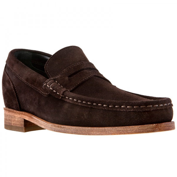 Guido Maggi Santiago Calf Leather Shoes Dark Brown Suede