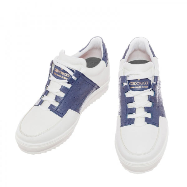 Guido Maggi Santorini Full Grain Shoes White and Blue