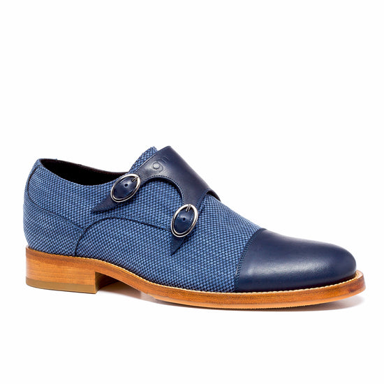 Guido Maggi Seville Calf Leather Shoes Blue Delave Suede