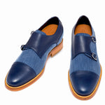 Guido Maggi Seville Calf Leather Shoes Blue Delave Suede