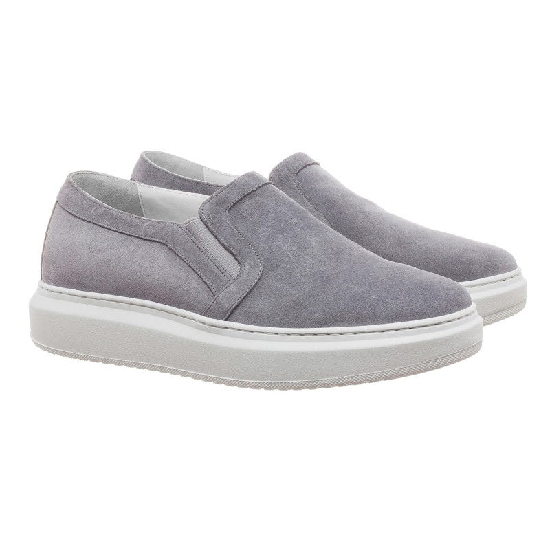 Guido Maggi Seychelles Calf Leather Shoes Gray Suede